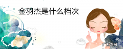 金羽杰是什么档次