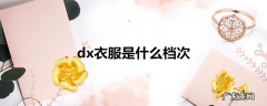 dx衣服是什么档次