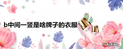 b中间一竖是啥牌子的衣服