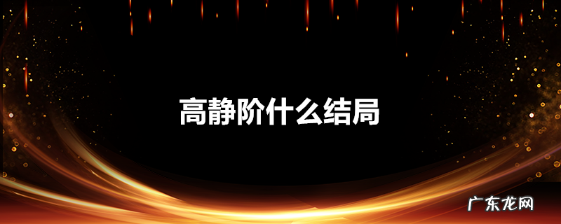 高静阶什么结局