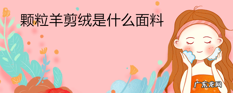 颗粒羊剪绒是什么面料