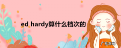 edhardy算什么档次的