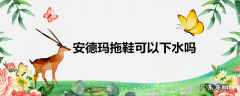安德玛拖鞋可以下水吗