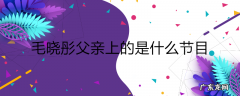 毛晓彤父亲上的是什么节目