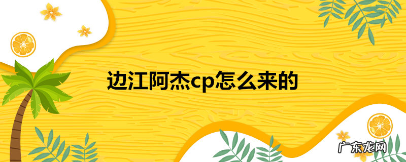 边江阿杰cp怎么来的