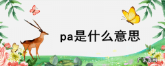 pa是什么意思