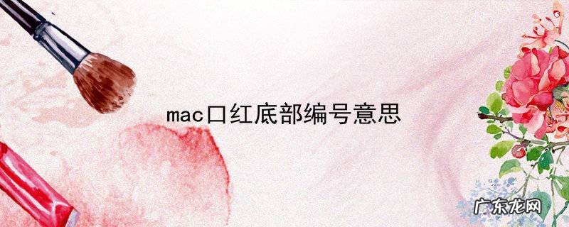 mac口红底部编号意思
