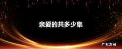 亲爱的共多少集