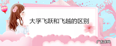 大孚飞跃和飞越的区别