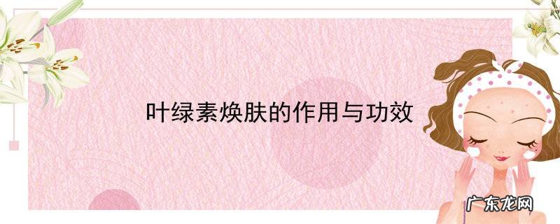 叶绿素焕肤的作用与功效