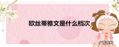 欧丝蒂雅文是什么档次