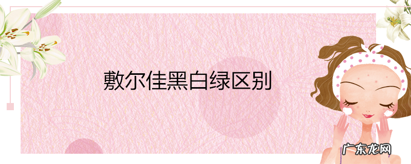 敷尔佳黑白绿区别