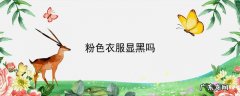 粉色衣服显黑吗