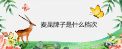 麦昆牌子是什么档次