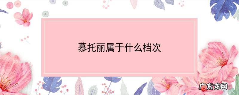 慕托丽属于什么档次