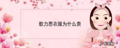 歌力思衣服为什么贵