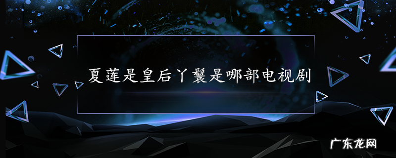 夏莲是皇后丫鬟是哪部电视剧