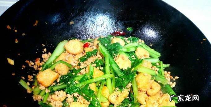 豆泡炒小白菜的家常做法