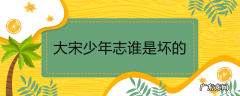 大宋少年志谁是坏的