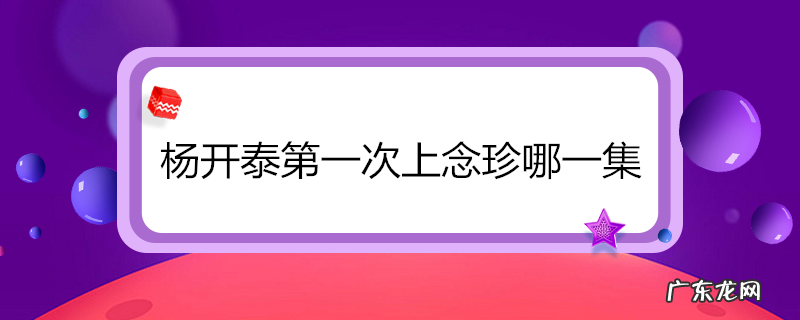 杨开泰第一次上念珍哪一集
