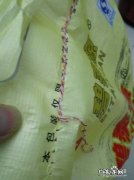 拆米袋子上的包装线绳的口诀