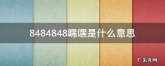 8484848嘿嘿是什么意思