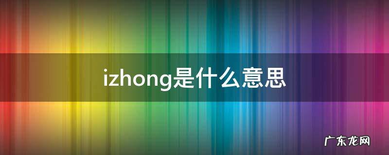 izhong是什么意思