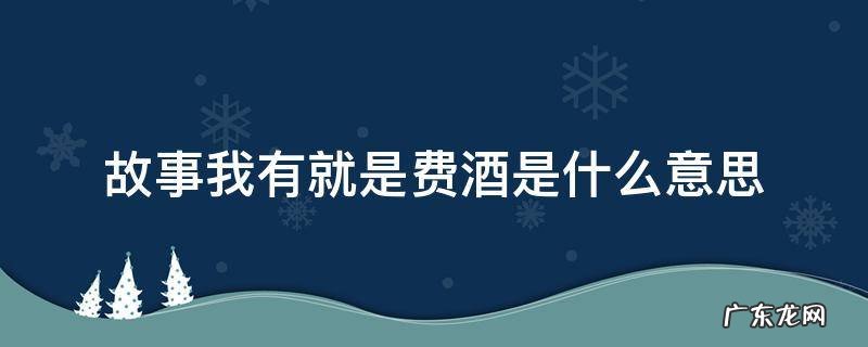 故事我有就是费酒是什么意思