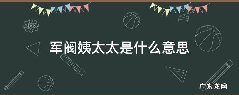 军阀姨太太是什么意思