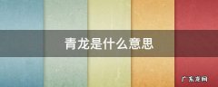 青龙是什么意思