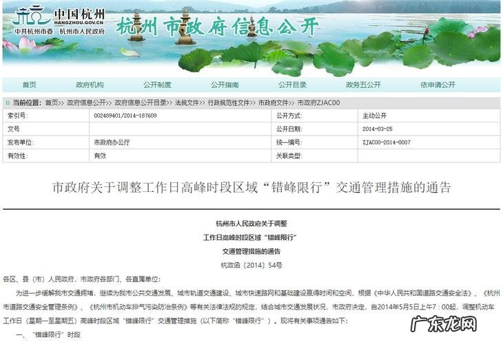 现在杭州怎么限行的