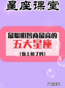 被公认的五大聪明星座