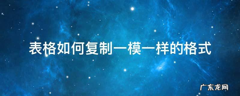 表格如何复制一模一样的格式,表格如何复制一模一样的格式word
