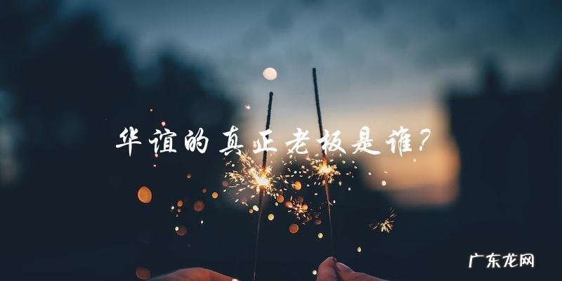 华谊:真正的老板是谁?