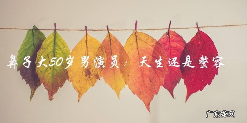 50岁男演员的鼻子大:是天生还是整容?