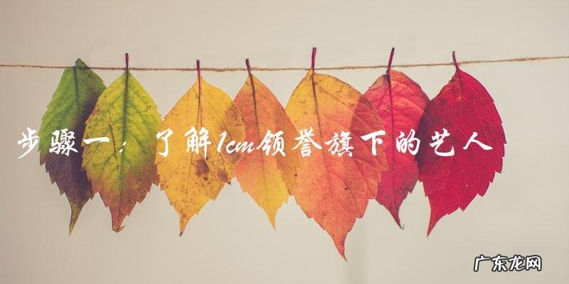 1cm领誉旗下艺人的神秘身份,他们到底是谁?