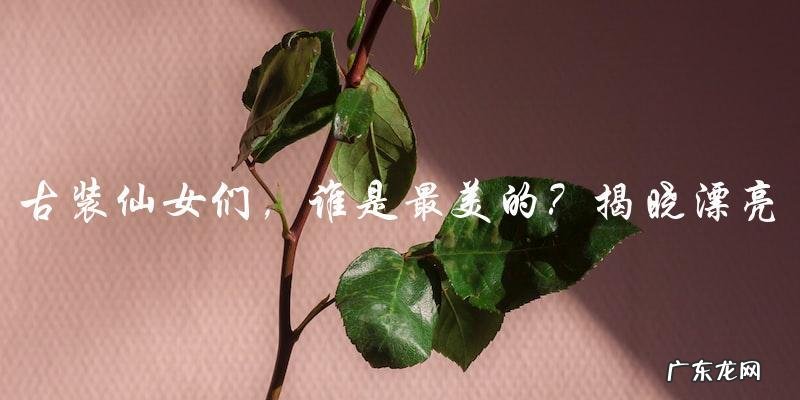 古装仙女们,谁是最美的?揭晓漂亮仙女图片排行榜!