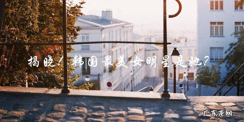 揭晓！韩国最美女明星是她？