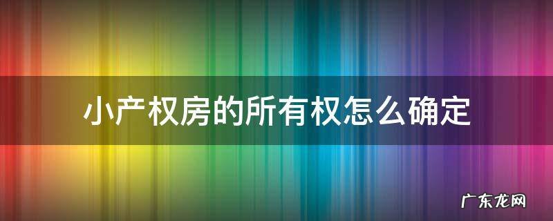 小产权房的权属认定 小产权房的所有权怎么确定