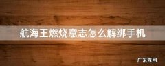 航海王燃烧意志解除手机绑定 航海王燃烧意志怎么解绑手机