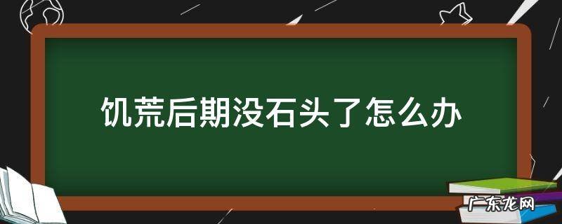 饥荒石头被开采没了该怎么办 饥荒后期没石头了怎么办