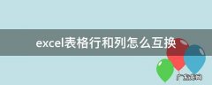 如何把excel表格行列互换 excel表格行和列怎么互换