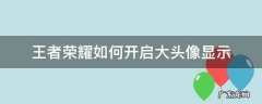 王者荣耀如何开启大头像显示 王者荣耀关闭大头像显示后的头像