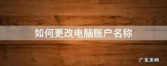 如何更改电脑账户名称 如何更改电脑账户名称win10