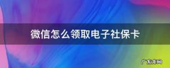 微信怎么领取电子社保卡 微信怎么领取电子社保卡到卡包
