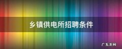 乡镇供电局招聘要求 乡镇供电所招聘条件