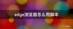 edge浏览器怎么用脚本 edge浏览器怎么运行脚本