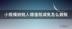 小规模纳税人增值税减免怎么做账 小规模纳税人增值税减免税怎么做账