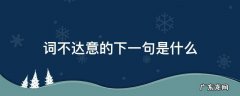 词不达意的下一句是什么 词不达意的下一句是什么词无枝叶