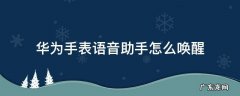 华为手表语音助手怎么唤醒 华为手表怎么呼唤语音助手